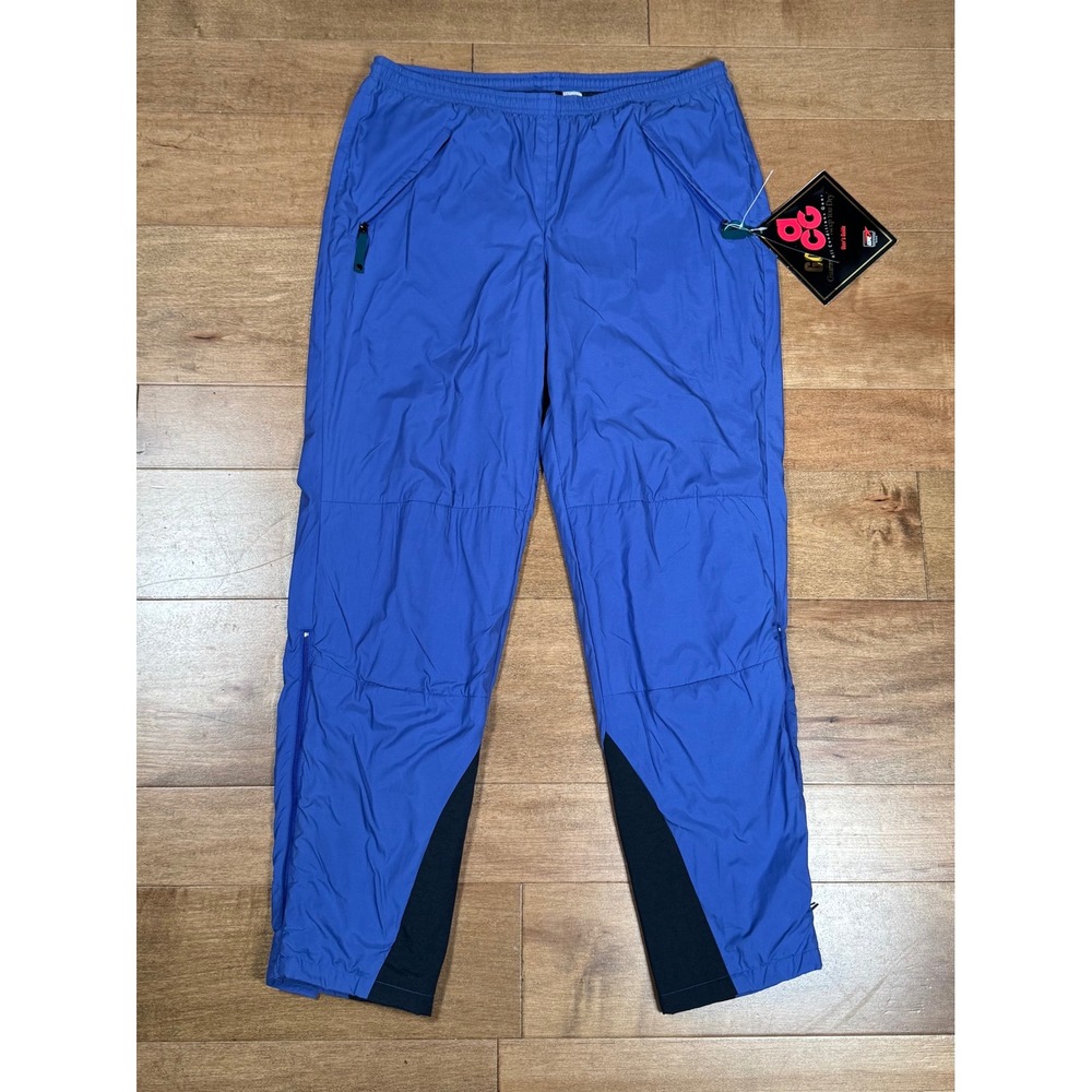 Nike ACG Gortex Blue Windbreaker Sweatpants Adjustable Mens Lg VTG NWT Rare 90's